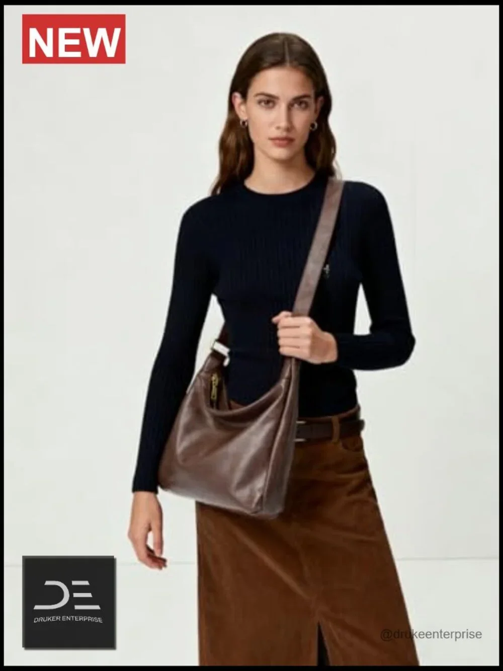 Ultra Soft Foldable Vegan Leather Hobo Bag, Lightweight Slouchy Shoulder Handbag